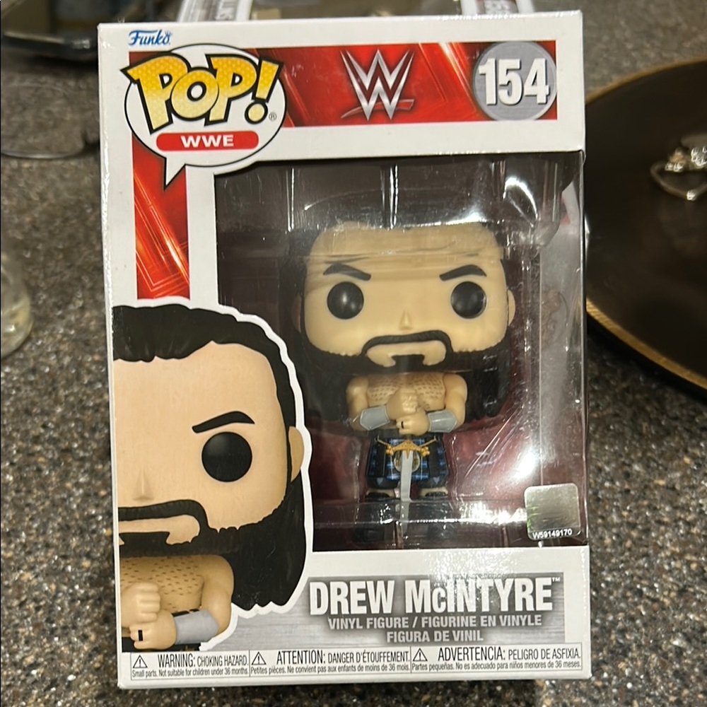 Funko WWE Drew McIntyre Figure with Black and Tan Details New in Box